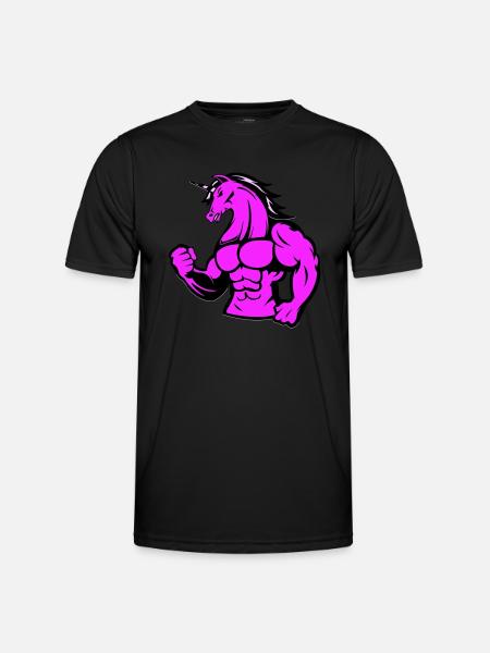 strong unicorn - Men's Functional T-Shirt - black