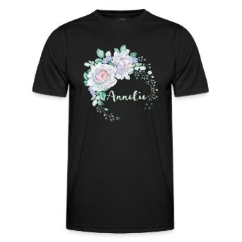 Für Annelie - Männer Funktions-T-Shirt - Schwarz - Vorne - AI Model Male 178 dark (178cm)