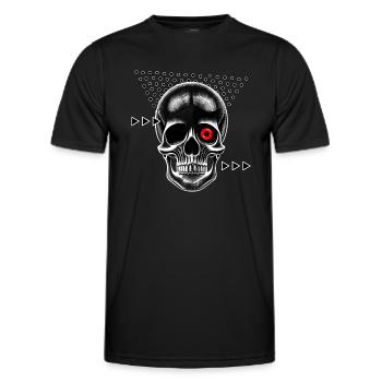 skull - Männer Funktions-T-Shirt - Schwarz - Vorne - AI Model Male 178 dark (178cm)