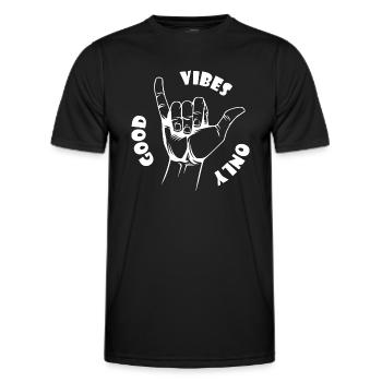 Surfing Surfboard Surfer Water Sports - Men's Functional T-Shirt - black - Front - AI Model Male 178 dark (178cm)
