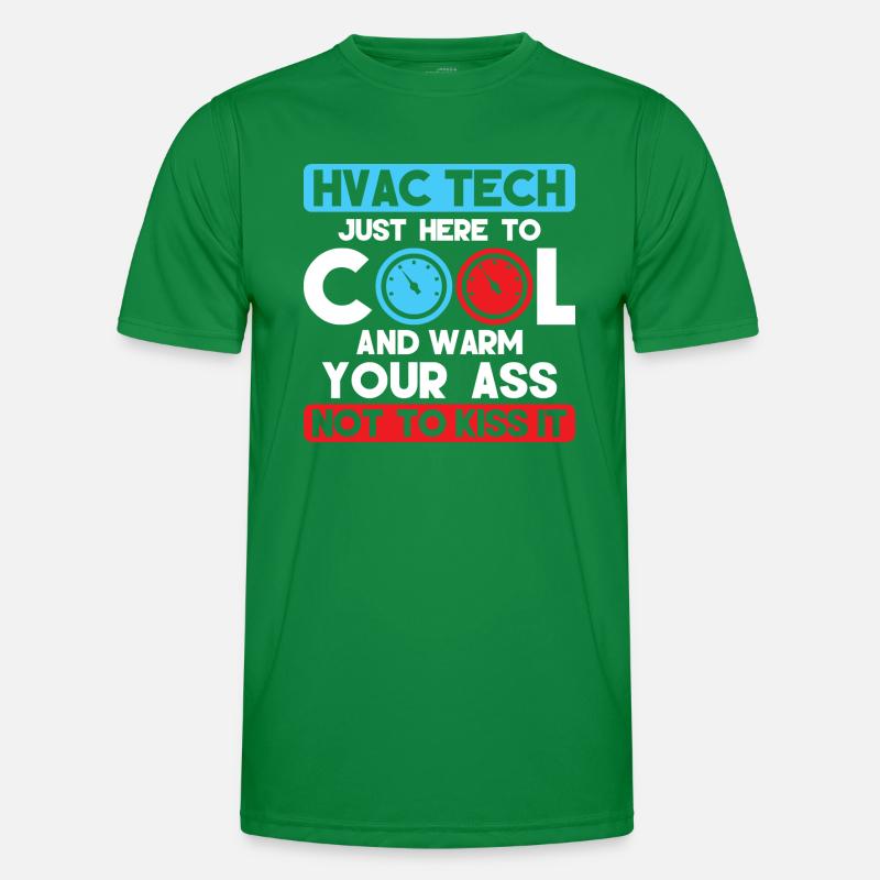 HVAC Tech Just Here To Cool Installer Technician Men's Functional T-Shirt