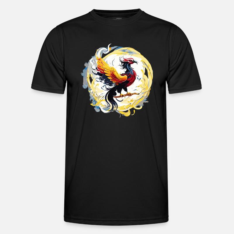 Flammender Phönix (Sammlung von Kunstwerken) - Männer Funktions-T-Shirt - Schwarz