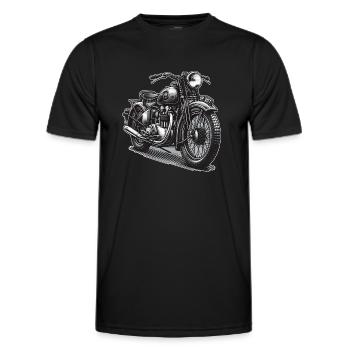 Conception de motos - T-shirt sport Homme - noir - Devant - AI Model Male 178 dark (178cm)
