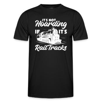 Its not hoarding if its rail tracks Design - Men's Functional T-Shirt - black - Front - AI Model Male 178 dark (178cm)