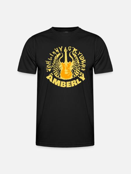 Amberly as a guitar - Men's Functional T-Shirt - black