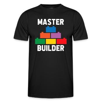 Brick Builder Brick Building Master Builder - Men's Functional T-Shirt - black - Front - AI Model Male 178 dark (178cm)