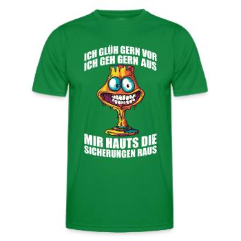 Möbelstück - Lampe aus den 70ern - Mir hauts die - Männer Funktions-T-Shirt - Kelly Green - Vorne - AI Model Male 178 dark (178cm)