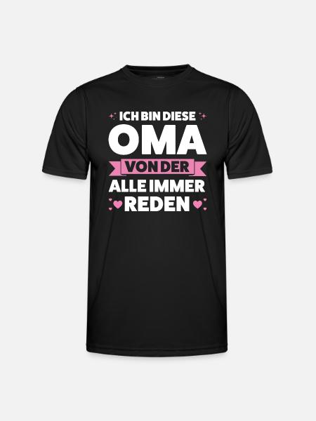 Oma Großmutter Enkelkind Geschenk - Männer Funktions-T-Shirt - Schwarz