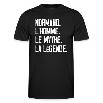 Normand l'homme le mythe la légende normandie - T-shirt sport Homme - noir - Devant - AI Model Male 178 dark (178cm)