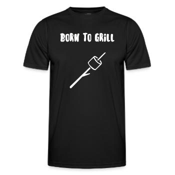 Born to grill - Men's Functional T-Shirt - black - Front - AI Model Male 178 dark (178cm)