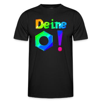 Deine Mutter! | Lustiger Spruch | Beleidigung - Männer Funktions-T-Shirt - Schwarz - Vorne - AI Model Male 178 dark (178cm)