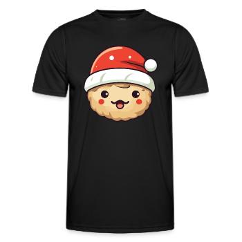 Biscuit Christmas Baking - Men's Functional T-Shirt - black - Front - AI Model Male 178 dark (178cm)