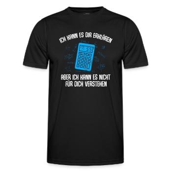 Mathe Mathematik Lehrer Rechner - Männer Funktions-T-Shirt - Schwarz - Vorne - AI Model Male 178 dark (178cm)