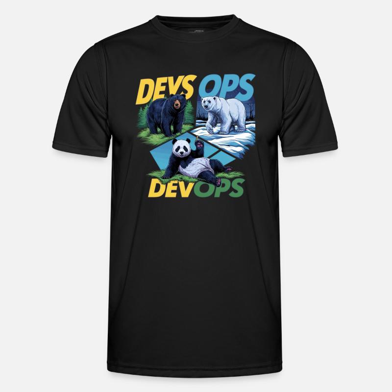 Devops - Männer Funktions-T-Shirt - Schwarz