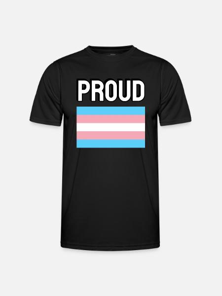 Trans Pride transpride Flag Proud - Men's Functional T-Shirt - black