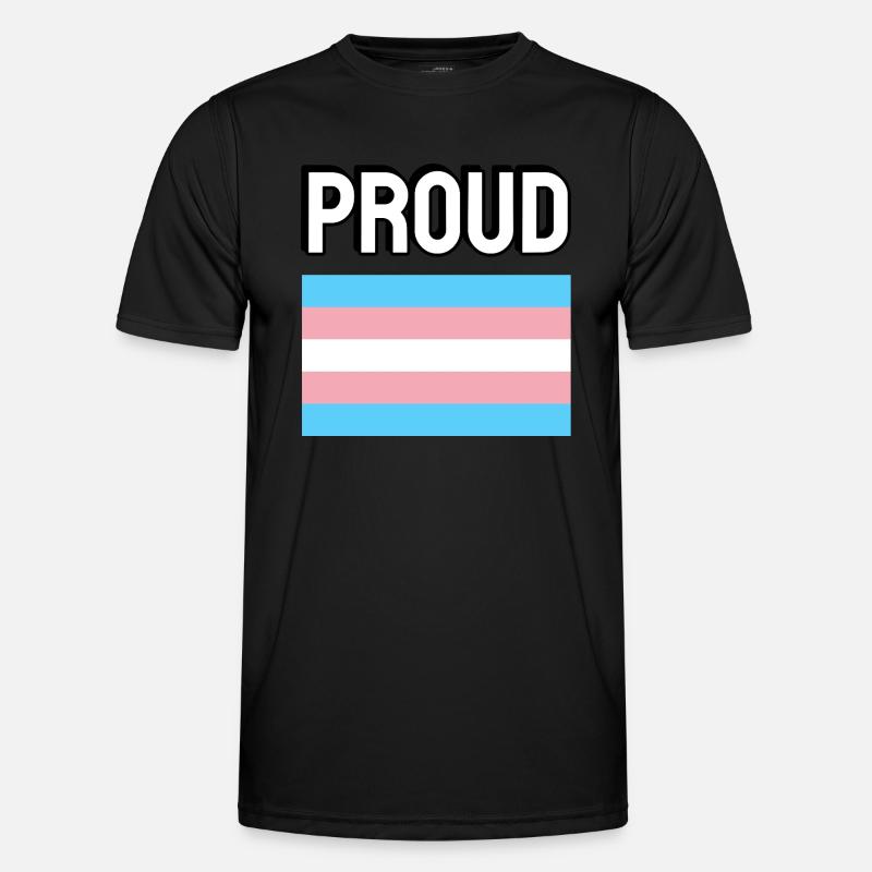 Trans Pride Transpride Flagge Stolz - Männer Funktions-T-Shirt - Schwarz