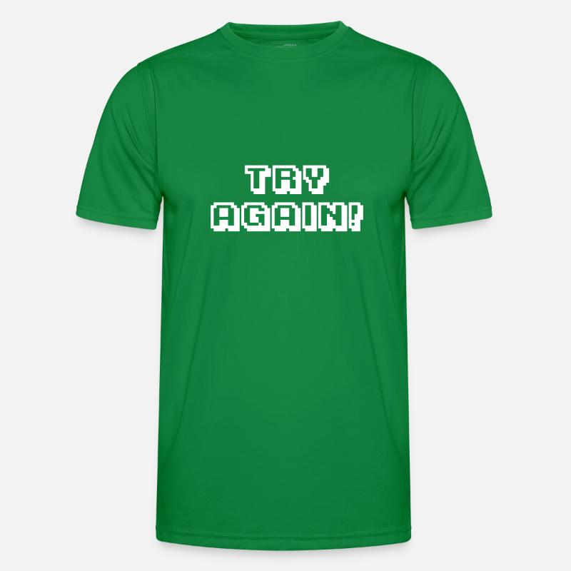 Arcade Try Again weiß Männer Funktions-T-Shirt
