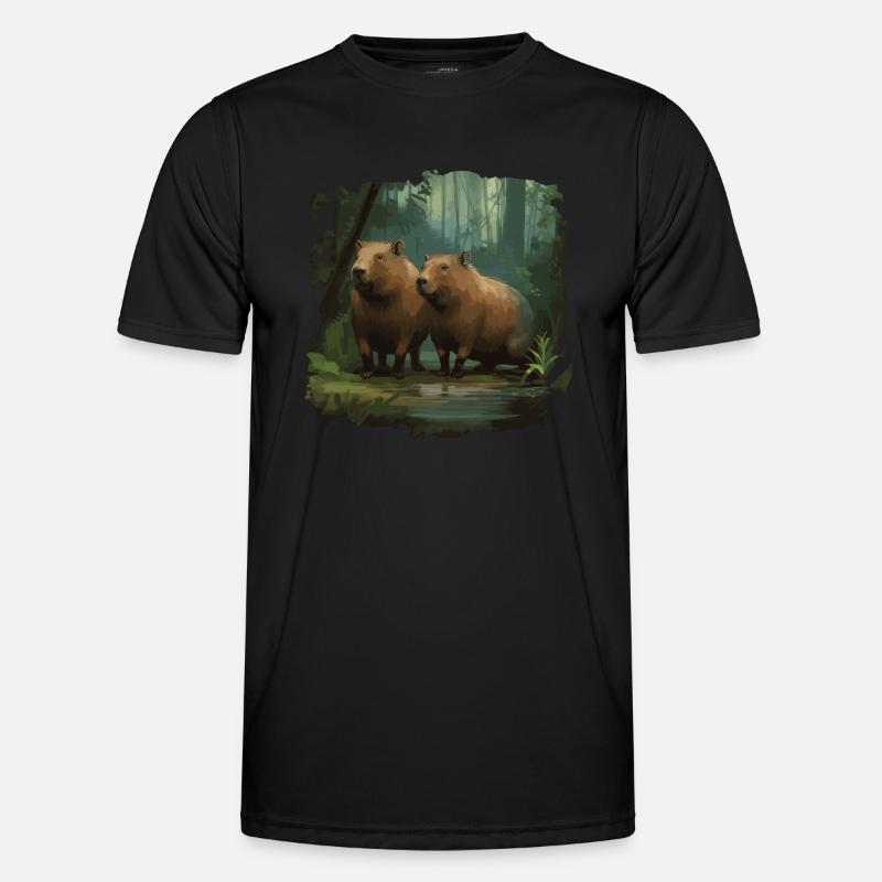 Capybaras capybara - Men's Functional T-Shirt - black