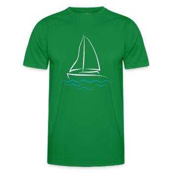 Segeln Shirt Kapitän Boot Schiff Shirt Segelboot - T-shirt sport Homme - vert - Devant - AI Model Male 178 dark (178cm)
