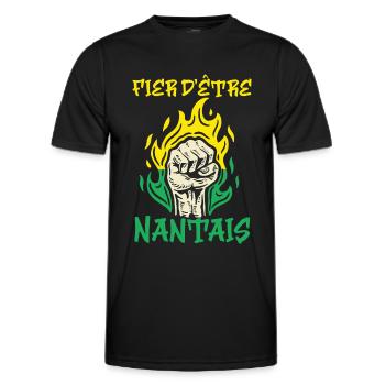 Nantes Stolz darauf, Nantes Geschenkidee zu sein - Männer Funktions-T-Shirt - Schwarz - Vorne - AI Model Male 178 dark (178cm)