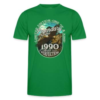 Legendary since 1990 - Men's Functional T-Shirt - kelly green - Front - AI Model Male 178 dark (178cm)