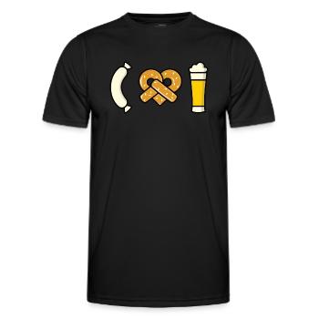 Festival bavarois Beer Design Drôle J’aime la bière - T-shirt sport Homme - noir - Devant - AI Model Male 178 dark (178cm)