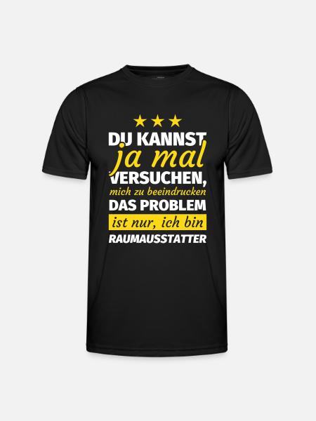 Raumausstatter - Männer Funktions-T-Shirt - Schwarz