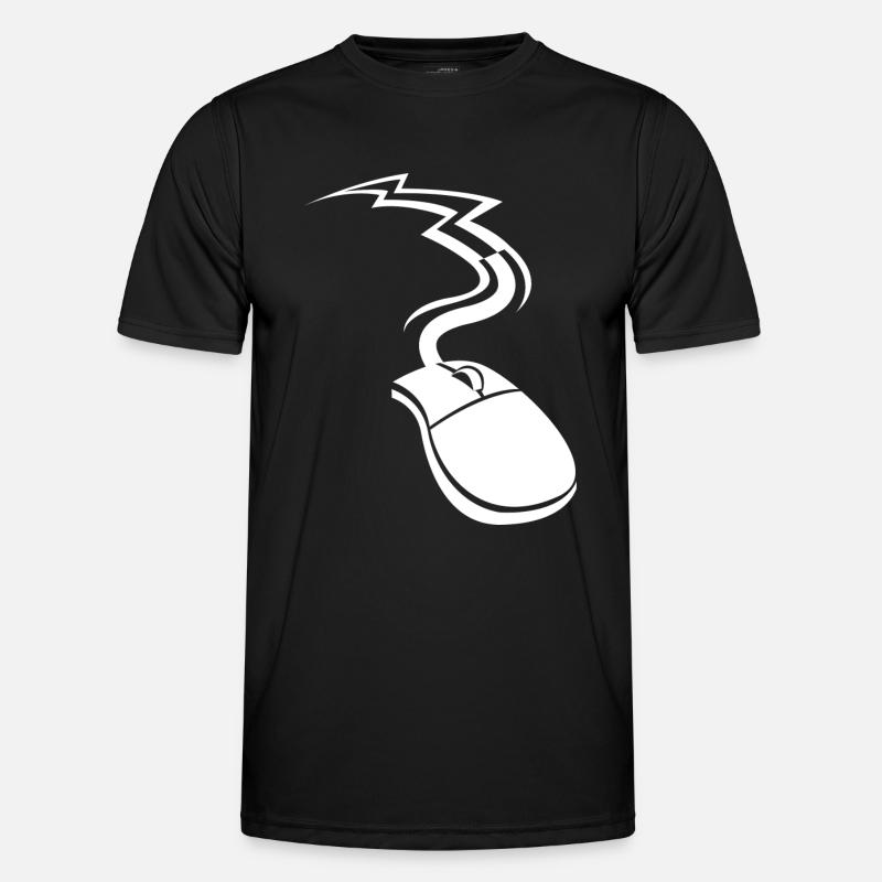 Computer Mouse Design - Men's Functional T-Shirt - black