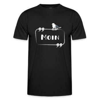 MOIN Möwe Nest Möwenmutter norddeutsch Schriftzug - Männer Funktions-T-Shirt - Schwarz - Vorne - AI Model Male 178 dark (178cm)