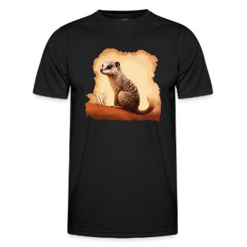 Bébé Mangouste Mangouste - T-shirt sport Homme - noir - Devant - AI Model Male 178 dark (178cm)