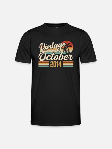 Octobre 2014 Cadeau Anniversaire - 2014 - T-shirt sport Homme - noir