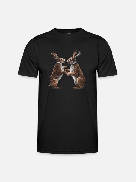 Rabbit Rabbit Boxing - Men's Functional T-Shirt - black