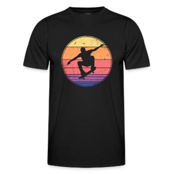 Skateboarding Stunt Skater Tricks Skateboard - Männer Funktions-T-Shirt - Schwarz - Vorne - AI Model Male 178 dark (178cm)