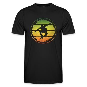 Skater Tricks Skateboard Skateboarding - Männer Funktions-T-Shirt - Schwarz - Vorne - AI Model Male 178 dark (178cm)