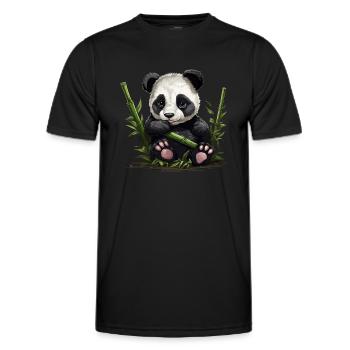 Panda Ours Bambou Panda Bébé - T-shirt sport Homme - noir - Devant - AI Model Male 178 dark (178cm)