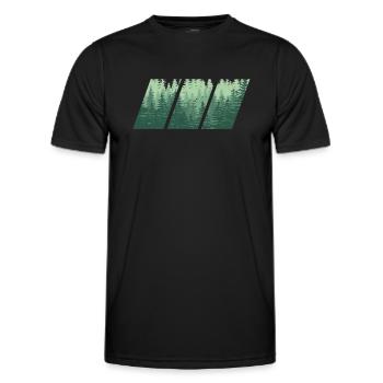 Wood - Men's Functional T-Shirt - black - Front - AI Model Male 178 dark (178cm)