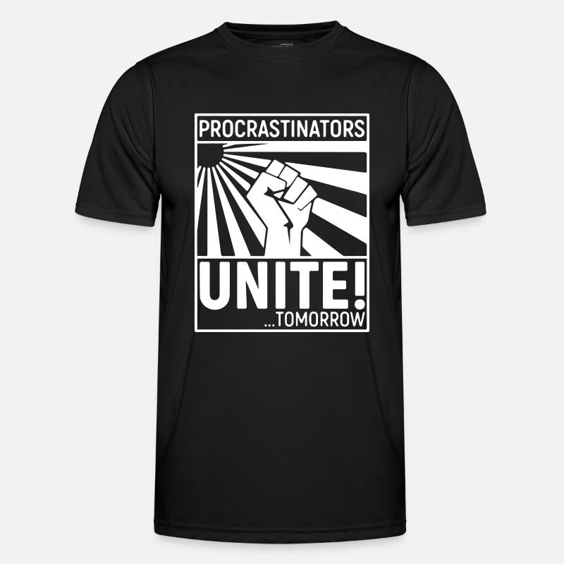 Procrastinators Black Männer Funktions-T-Shirt