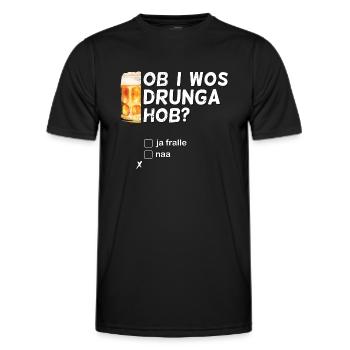 Bayrisches Bier Festival Design lustig Partyshirt - Männer Funktions-T-Shirt - Schwarz - Vorne - AI Model Male 178 dark (178cm)