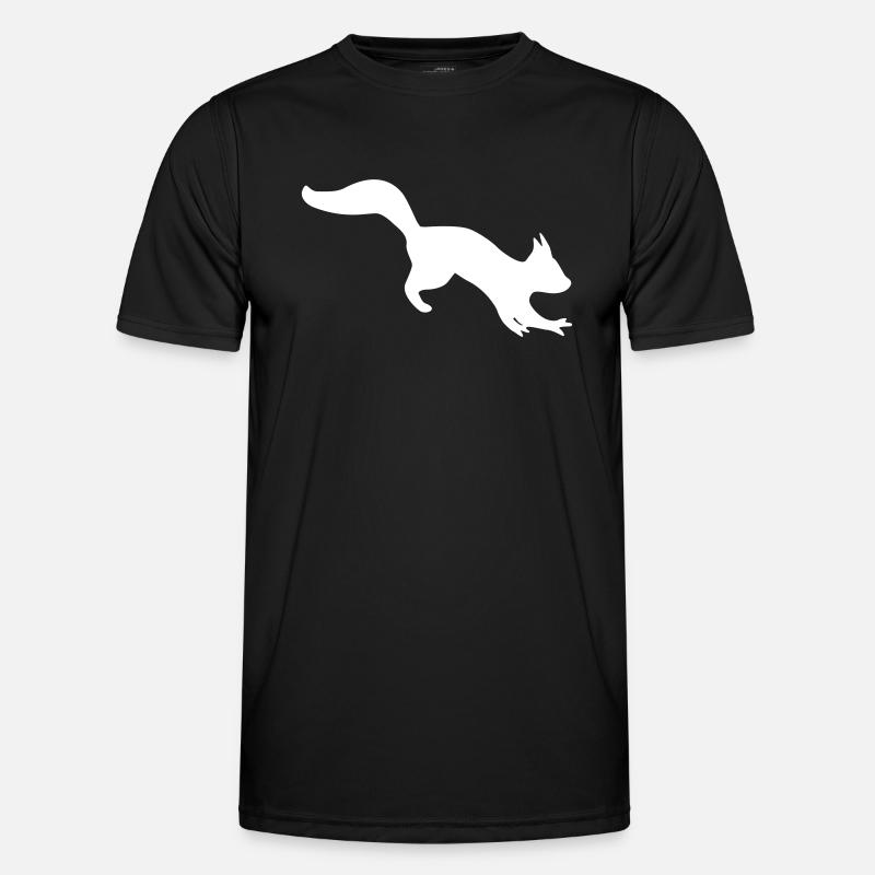 bouncing agile squirrel silhouette Men's Functional T-Shirt