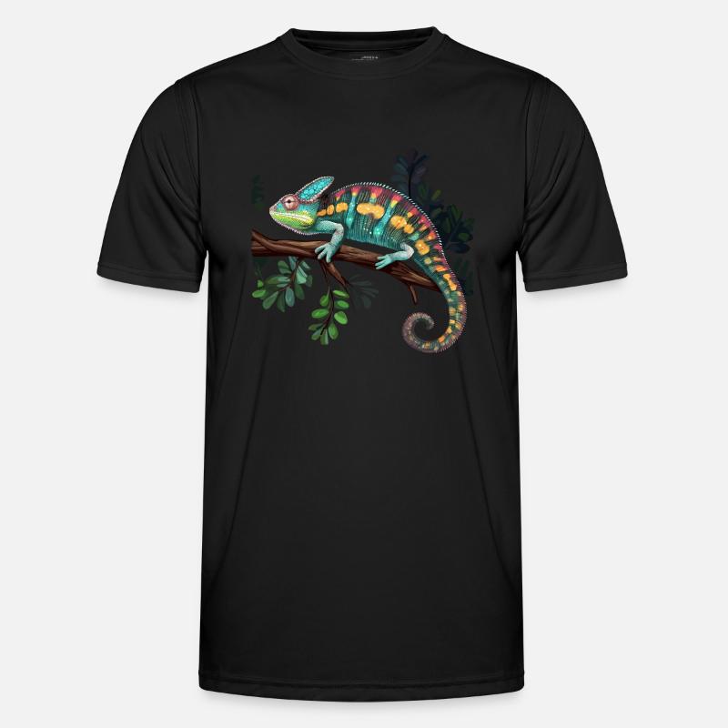Reptiles de la branche caméléon T-shirt sport Homme