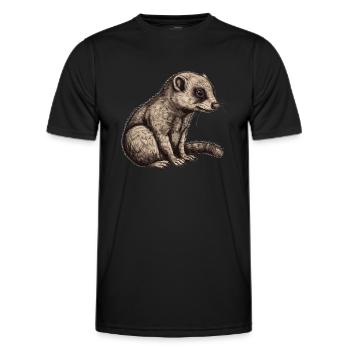 Bébé Mangouste Mangouste - T-shirt sport Homme - noir - Devant - AI Model Male 178 dark (178cm)