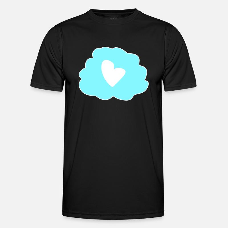 Cloud Thinking Heart Icon - Men's Functional T-Shirt - black