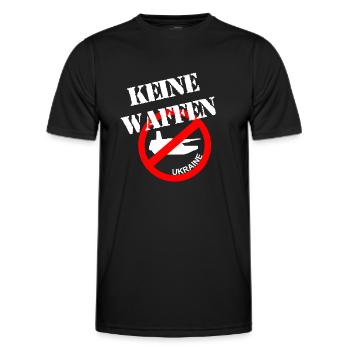 Ukraine Panzer Waffen Frieden - Männer Funktions-T-Shirt - Schwarz - Vorne - AI Model Male 178 dark (178cm)