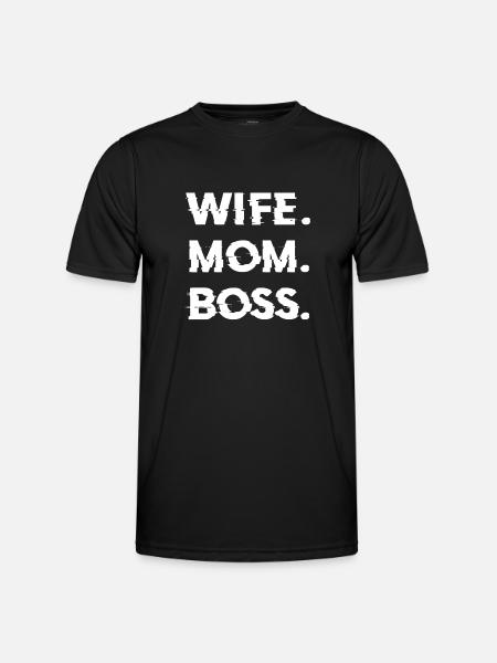 Wife Mom Boss Mothers Day Gift - Shirt - Men's Functional T-Shirt - black