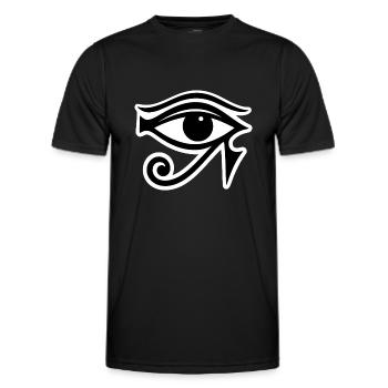 Symbole de l’œil d’Horus en Égypte - T-shirt sport Homme - noir - Devant - AI Model Male 178 dark (178cm)