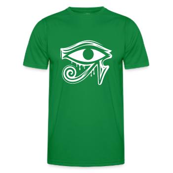 Symbole de l’œil d’Horus en Égypte - T-shirt sport Homme - vert - Devant - AI Model Male 178 dark (178cm)
