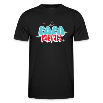 Le papa parfait - T-shirt sport Homme - noir - Devant - AI Model Male 178 dark (178cm)