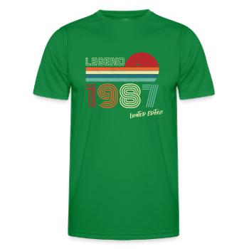 Legend 1987 Geburtstagsshirt Geschenk Jubiläum Par - Männer Funktions-T-Shirt - Kelly Green - Vorne - AI Model Male 178 dark (178cm)