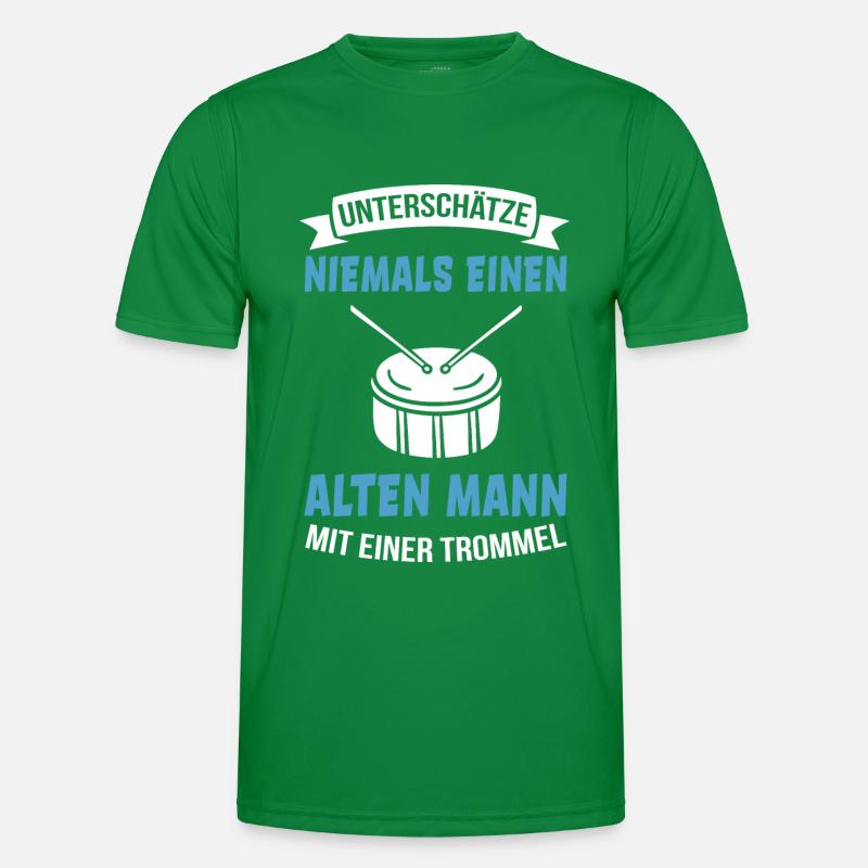 Trommler Trommel Sprüche Opa älterer Herr Geschenk Männer Funktions-T-Shirt