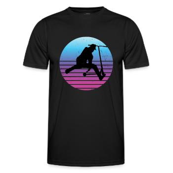 Stunt Scooter Men's Scooter Scooter Scooter St - Men's Functional T-Shirt - black - Front - AI Model Male 178 dark (178cm)